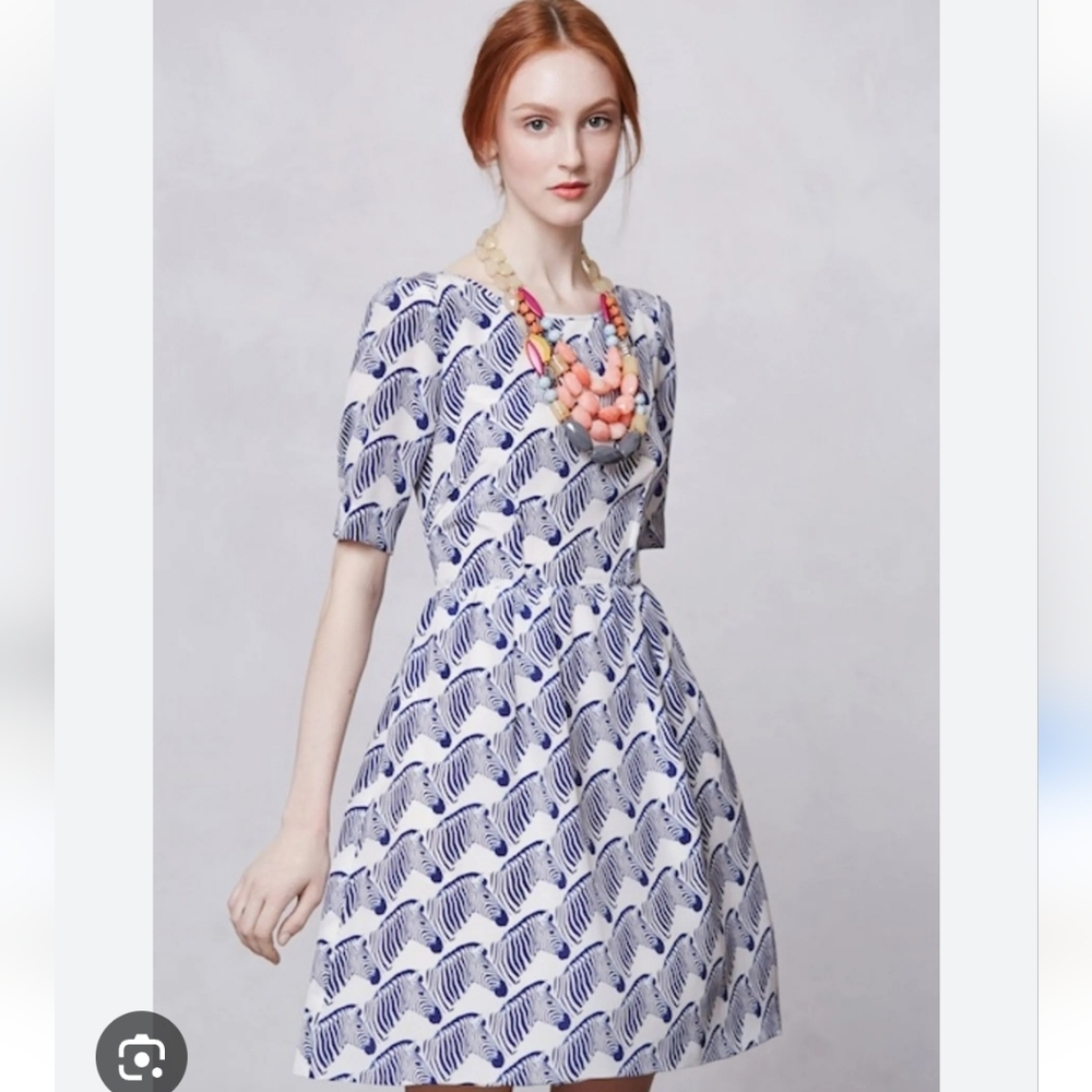 Peter Som For Made in Kind Elizabeth Zebra dress size 4 - Picture 1 of 6
